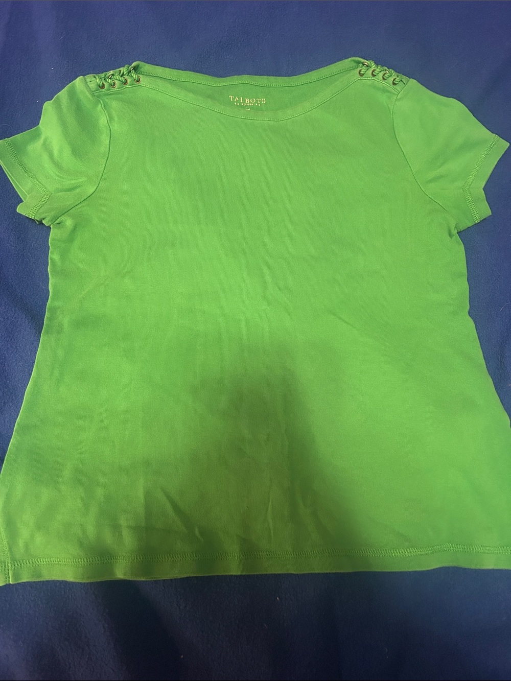 Talbots Bright Green Short Sleeve Top
